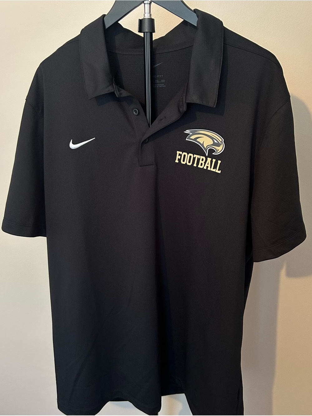 Nike Dri-Fit Black Golden Eagle Football Polo Shirt